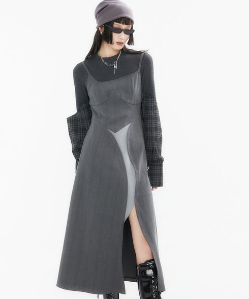 Layered Slit Dress